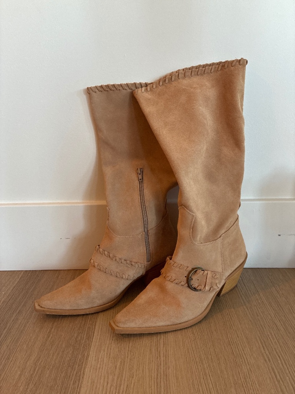 Vintage Soft Suede Boho Western Boots